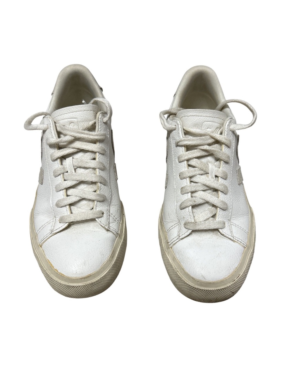 Veja White Leather Low-Top Sneakers